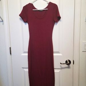 Population Basics Jerser Maxi Maroon